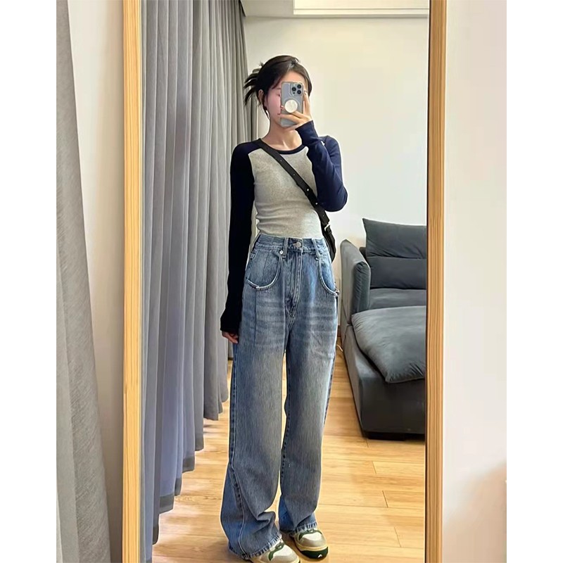 T Shirt Tight Fit - Women's Short High Waist Knitted Long