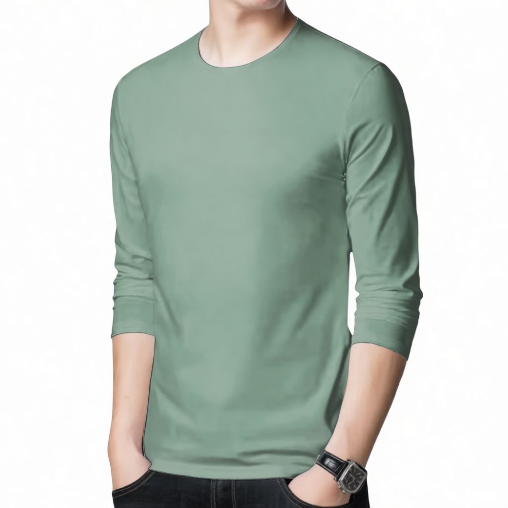 Basic Long Sleeve T Shirt For  - Undershirt Crew Neck ulasan dan harga