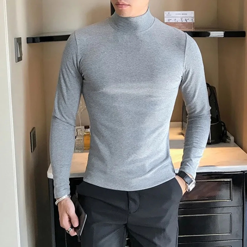 2025 Autumn Winter Men's High  - T Shirt Tight Fit ulasan dan harga
